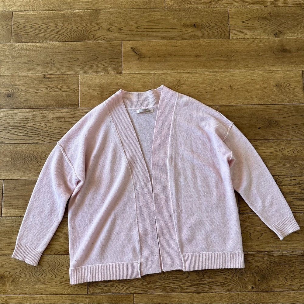 New Hemisphere 100% Cashmere Pink Cardigan Sweater